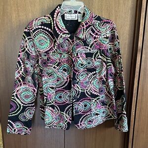 Colorful Patterned Women's Blazer light weight